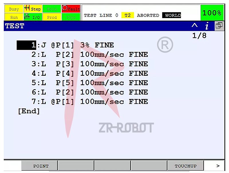 fanuc机器人示教编程中指令详解,变更编号,取消,备份_发那科机器人
